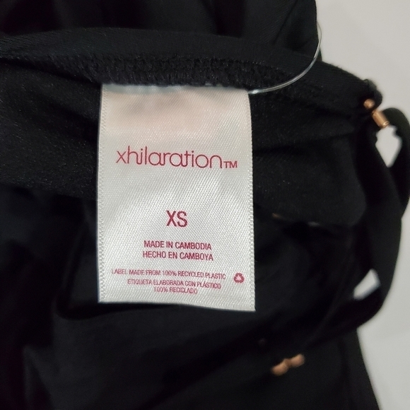 XHILARATION Black Lace Up One-piece Swimsuit XSm - Picture 9 of 10